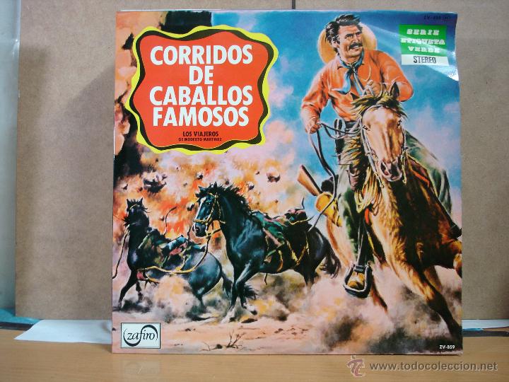 Dischi in vinile: Los Viajeros de Modexto Martinez - Corridos de Caballos Famosos - Zafiro  ZV-859 - 1975