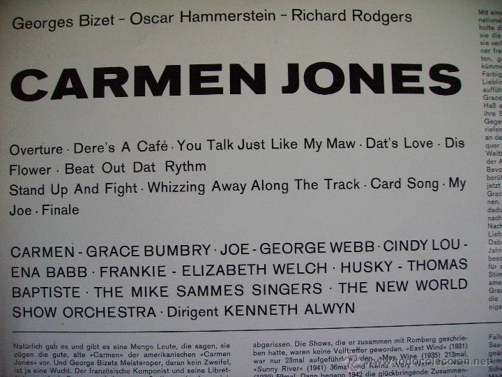 Discos de vinilo: GRACE BUMBRY ---- CARMEN JONES - Foto 2