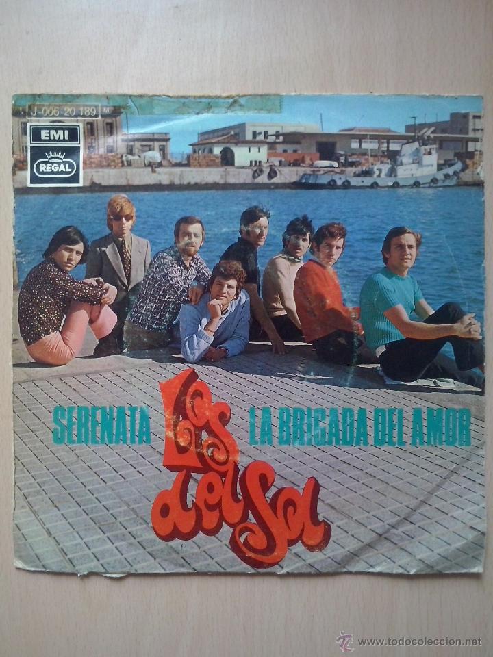 Discos de vinilo: los del sol- serenata/ la brigada del amor- single regal 1970 promocional