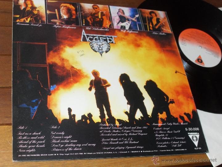 Discos de vinilo: ACCEPT LP Restless Wild MADE IN SPAIN. 1983 - Foto 2