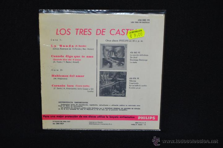 Discos de vinilo: LOS 3 DE CASTILLA - LA BANDA +3 - EP - Foto 2