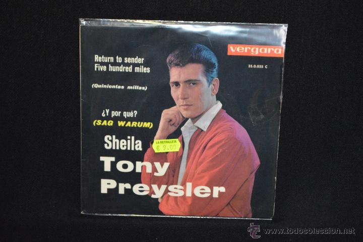 Discos de vinilo: TONY PREYSLER - RETURN TO SENDER +3 - EP - Foto 1