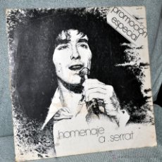 Discos de vinilo: JOAN MANUEL SERRAT - HOMENAJE A SERRAT - RARO LP PROMOCIONAL - EDITADO EN ESPAÑA - DISCORAMA 1977