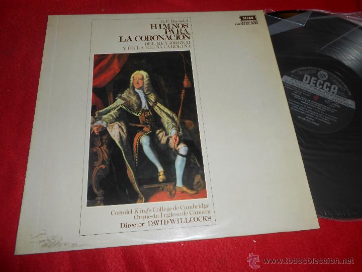 Vinyl-Schallplatten: CORO KING'S COLLEGE CAMBRIDGE+ORQ.INGLESA Dir.Willcocks HIMNO CORONACION JORGE II LP 1973 PROMO EX