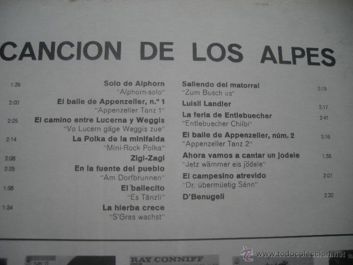 Discos de vinilo: CANCION DE LOS ALPES LP CBS PEPETO - Foto 2