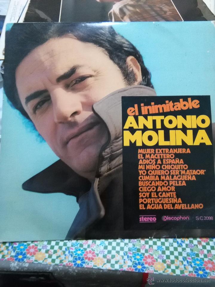 Discos de vinilo: DISCO DE VINILO ANTONIO MOLINA LP - EL INIMITABLE DISCOPHON - Foto 1