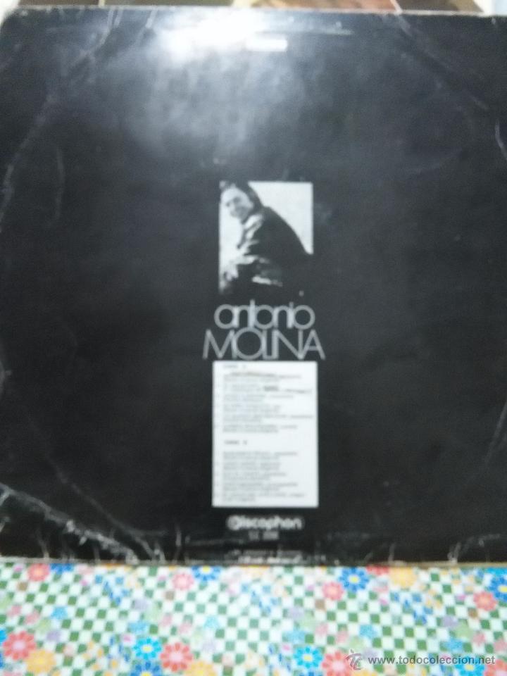 Discos de vinilo: DISCO DE VINILO ANTONIO MOLINA LP - EL INIMITABLE DISCOPHON - Foto 2