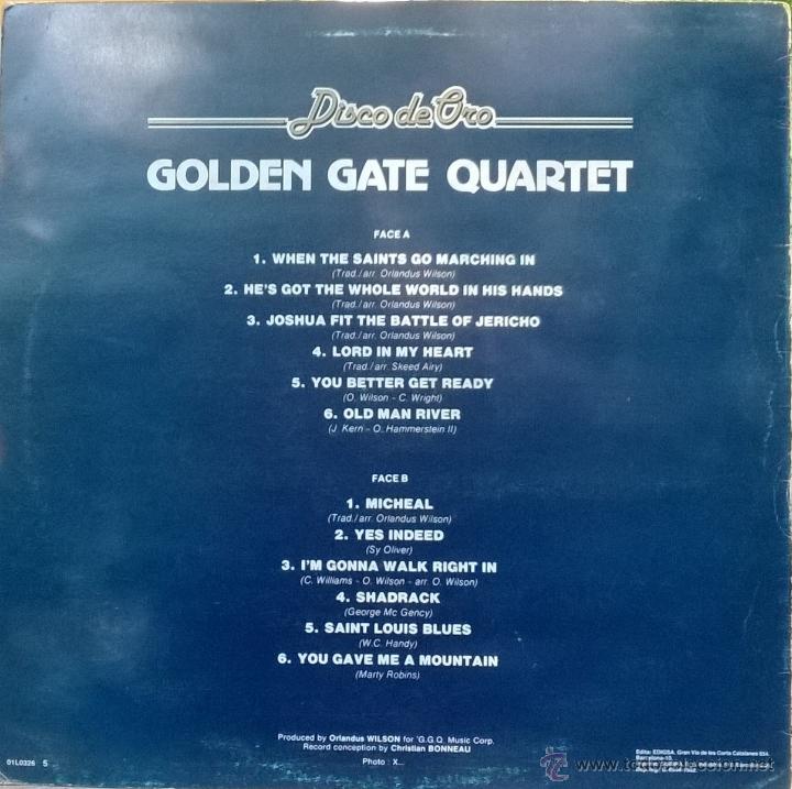 Discos de vinilo: Golden Gate Quartet. Disco de oro. Edigsa, Esp. 1982 LP - Foto 2