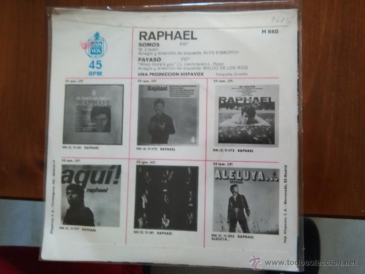 Discos de vinilo: RAPHAEL - SOMOS - PAYASO - HISPAVOX - Foto 2