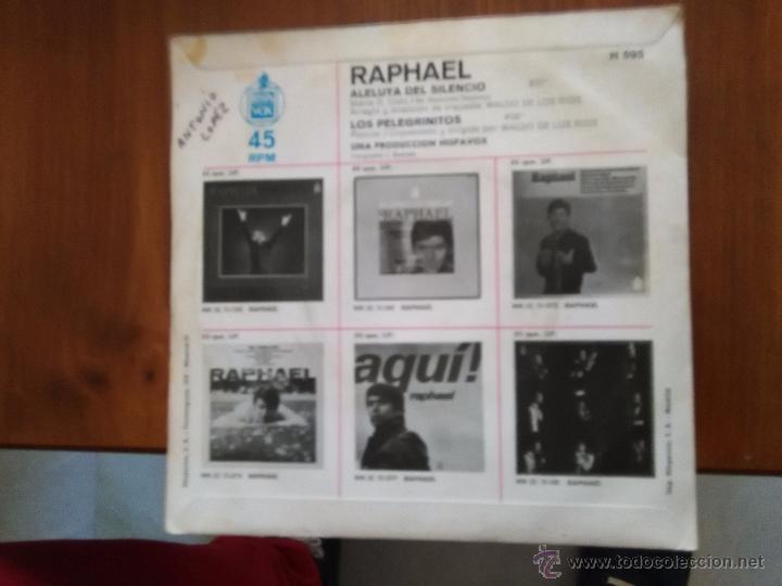 Discos de vinilo: Raphael - Aleluya del silencio / Los pelegrinitos - Single 1970 - Foto 2