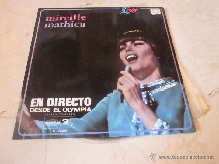Discos de vinilo: MIREILLE MATHIEU - EN DIRECTO DESDE EL OLYMPIA - SONOPLAY 1968 - Foto 1