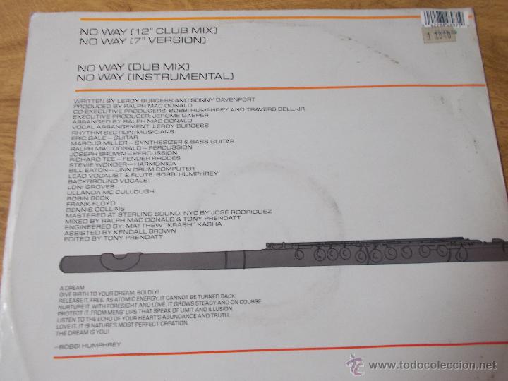 Discos de vinilo: BOBBI HUMPHREY NO WAY. MAXI 12 - Foto 3
