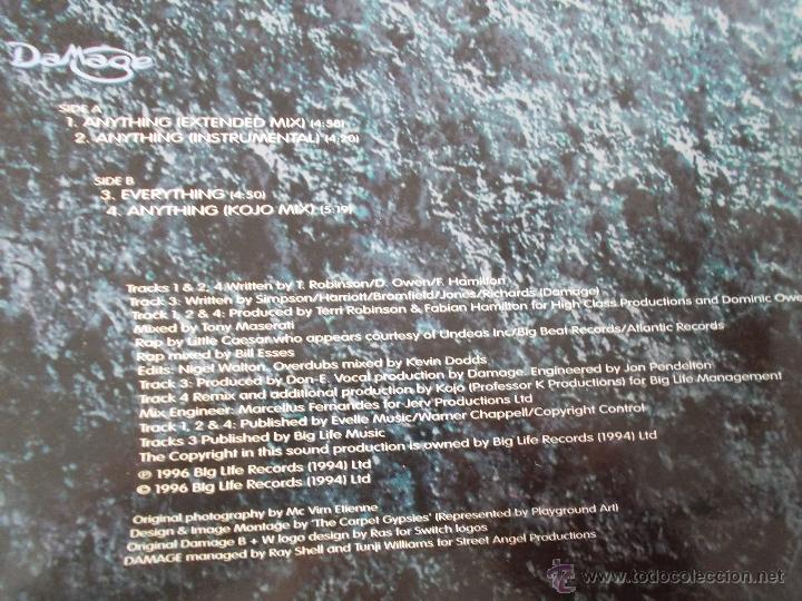 Discos de vinilo: DAMAGE. ANYTHINGS MAXI 12 - Foto 3