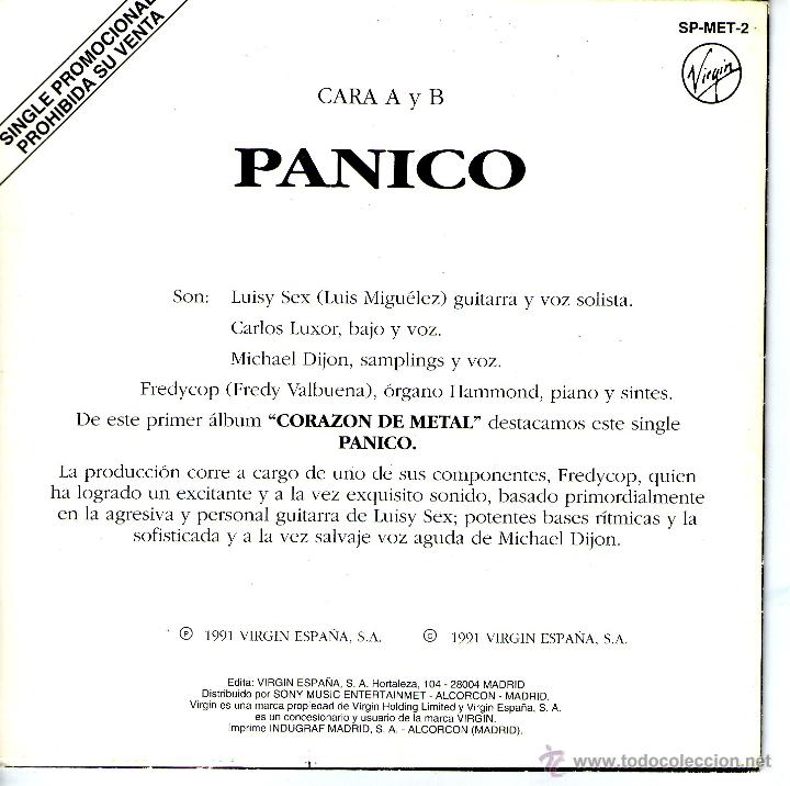 Discos de vinilo: MET&Aacute;LICOS - P&Aacute;NICO - Foto 2