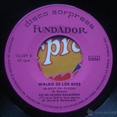 Discos de vinilo: SINGLE FUNDADOR CON CARATULA WALDO DE LOS RIOS EP 1971 VER FOTOS. Lote 52940146