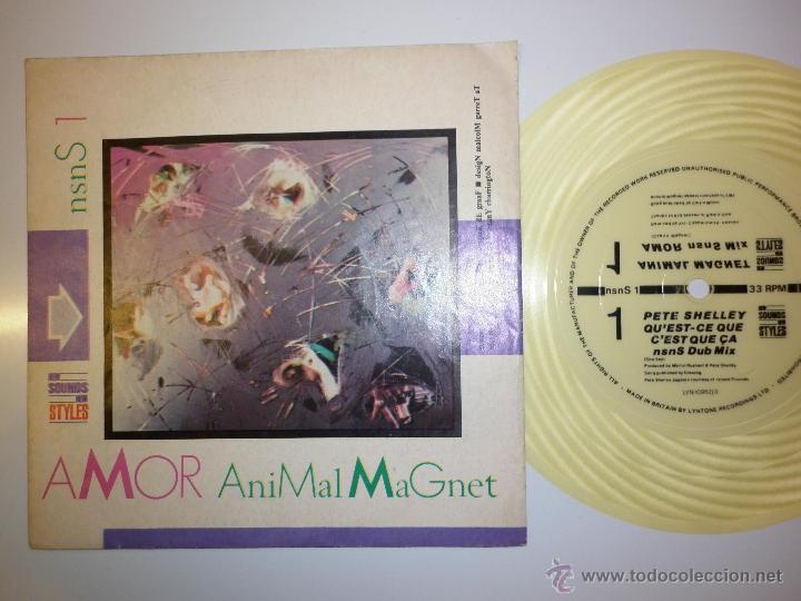 Discos de vinilo: Flexi disc Pete Shelley/ Animal magnet 1982 - Foto 2