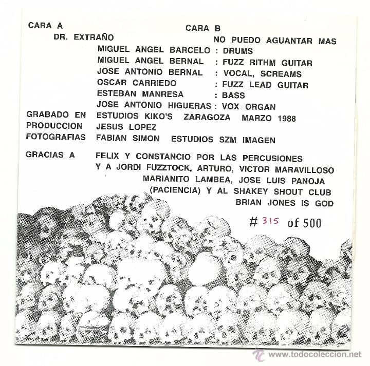 Discos de vinilo: THE FURTIVOS. Dr. Extra&ntilde;o (vinilo single 1988) - Foto 2