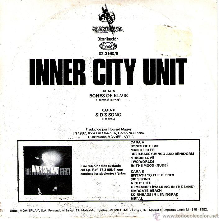 Discos de vinilo: INNER CITY UNIT - BONES OF ELVIS - Foto 2