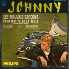 Discos de vinilo: EP JOHNNY HALLYDAY : LES MAUVAIS GARÇONS + 3