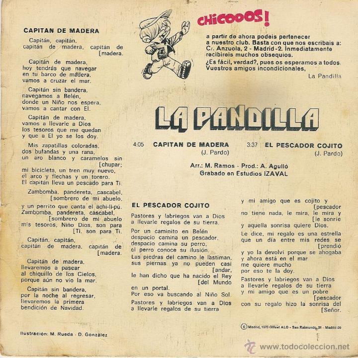 Discos de vinilo: la pandilla - capitan de madera - single - Foto 2