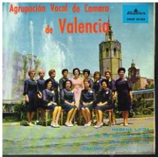 Discos de vinilo: AGRUPACIÓN VOCAL DE CÁMARA DE VALENCIA - HABANA LINDA / YO TE SALUDO CUBA + 2 - EP 1965