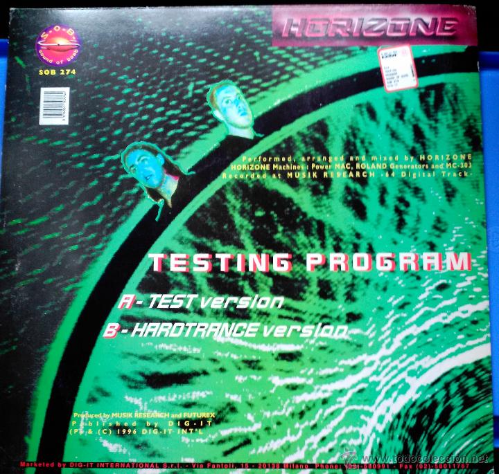 Discos de vinilo: Horizone &ndash; Testing Program - SOB 274 - Foto 2