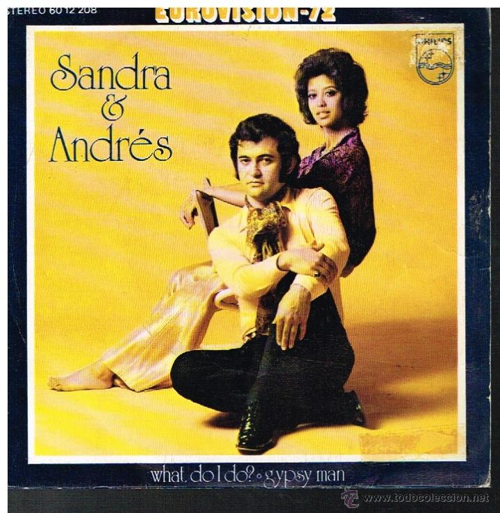 Discos de vinilo: Sandra & Andr&eacute;s - What do I do? / Gypsy man - Single 1972 - Foto 1