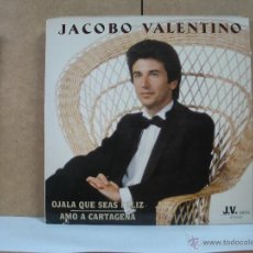 Discos de vinilo: JACOBO VALENTINO - OJALA QUE SEAS FELIZ / AMO A CARTAGENA - J.V. DISCOS JVSS-001 - 1988 - UNICO. Lote 53047960