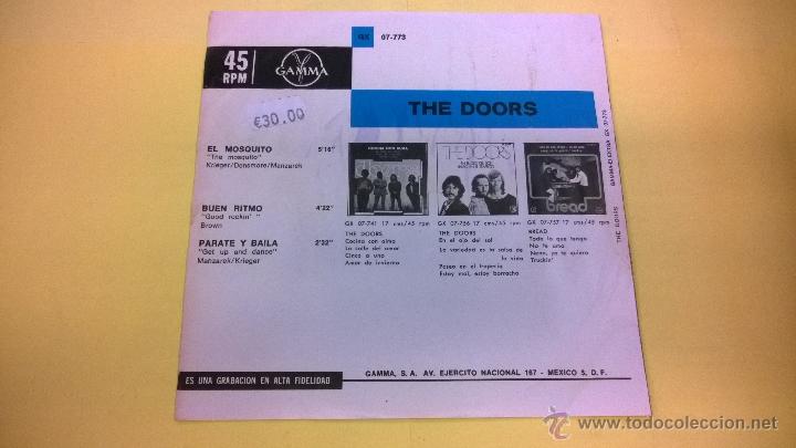 Discos de vinilo: The Doors.El mosquito.SINGLE.HECHO EN MEXICO.GAMMA. - Foto 2
