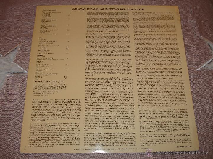 Discos de vinilo: SONATAS INEDITAS ESPA&Ntilde;OLAS S XVIII - Foto 3