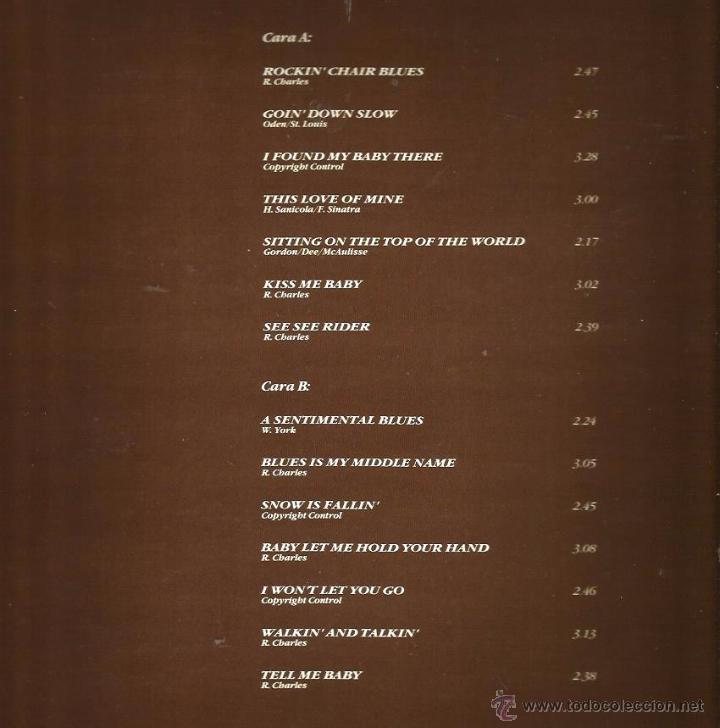 Discos de vinilo: LP RAY CHARLES : ME LLAMAN BLUES - Foto 2