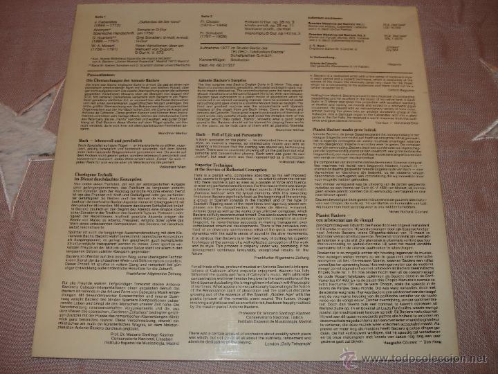Discos de vinilo: ANTONIO BACIERO - KLAVIER - Foto 4