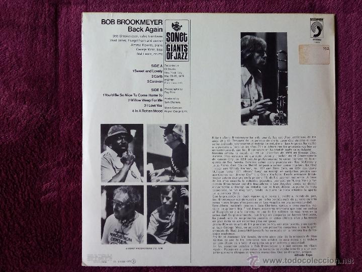Discos de vinilo: BOB BROOKMEYER, BACK AGAIN (SONET) LP ESPA&Ntilde;A PEDIDO MINIMO 7&euro; - Foto 2