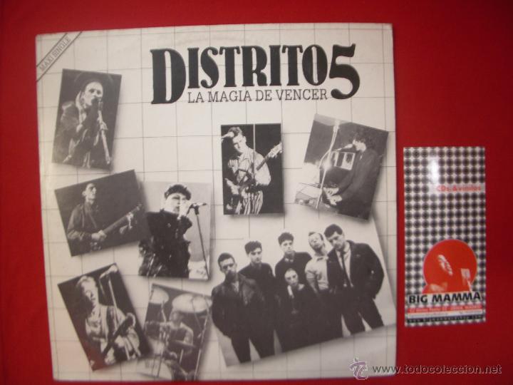Disques de vinyle: DISTRITO 5- LA MAGIA DE VENCER. MAXI. ORIGINAL ESPA&Ntilde;OL 1984.