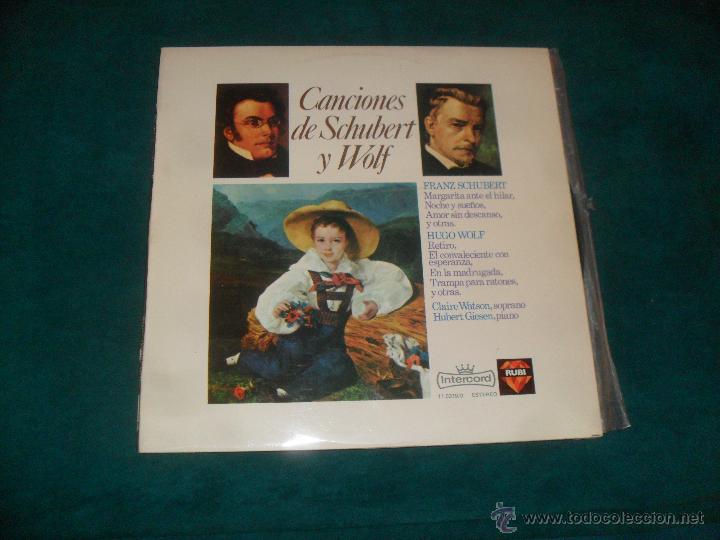 Discos de vinilo: SCHUBERT/WOLF, CANCIONES. INTERCORD-RUBI 1977 - Foto 1