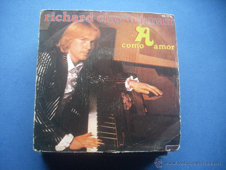 Discos de vinilo: RICHARD CLAYDERMAN SINGLE. A COMO AMOR. MADE IN SPAIN. 1977. - Foto 1 - 53210412