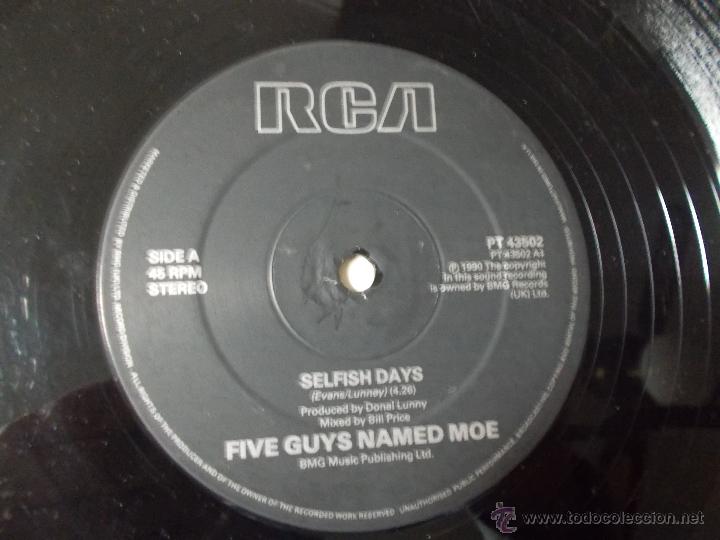 Discos de vinilo: FIVE GUYS NAMED MOE. SELFISH DAYS MAXI 12 - Foto 3