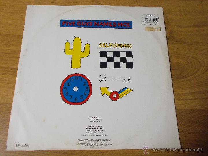 Discos de vinilo: FIVE GUYS NAMED MOE. SELFISH DAYS MAXI 12 - Foto 4
