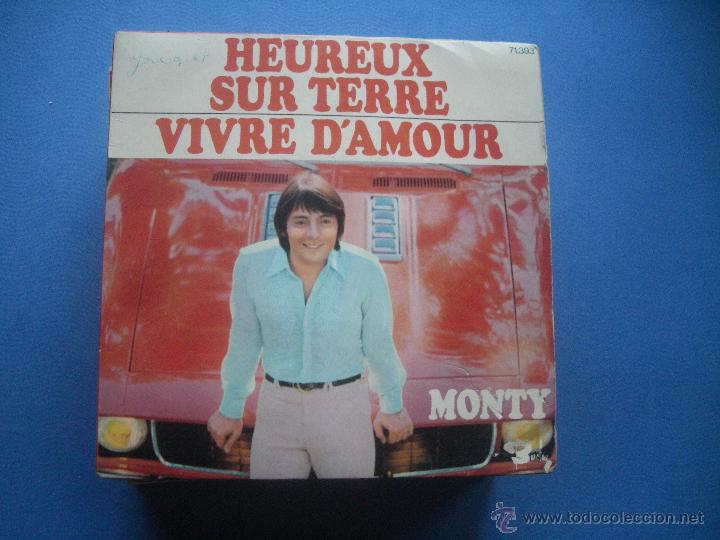 Disques de vinyle: MONTY  heureux sur terre  / VIVRE D AMOUR + 2  EP