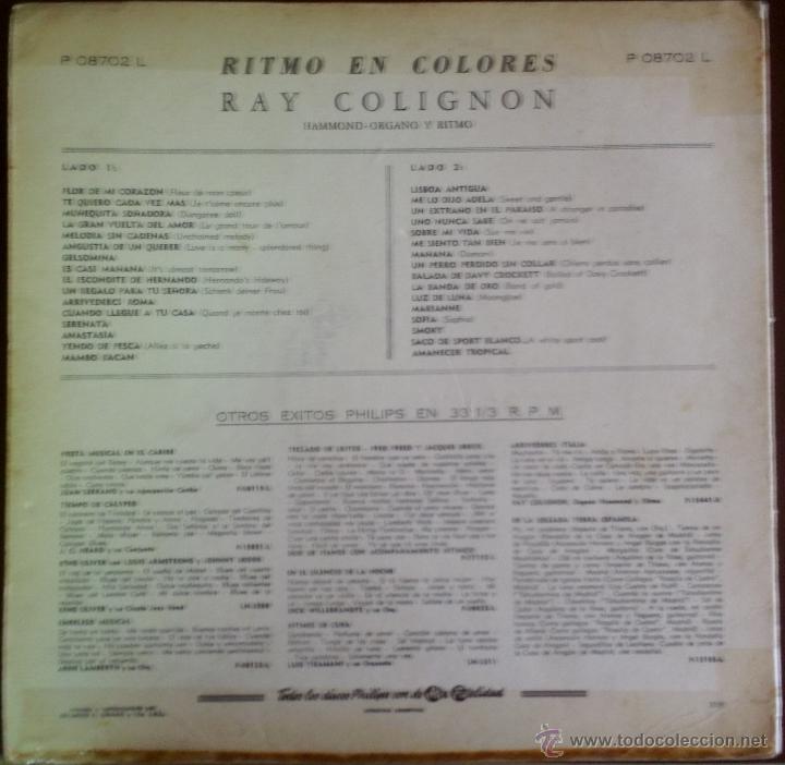 Discos de vinilo: LP argentino de Ray Colignon a&ntilde;o 1957 - Foto 2