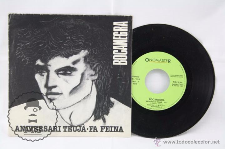 Disques de vinyle: Disco Single Vinilo - Bocanegra. Aniversari Teuj&agrave; / Fa Feina - Promocional - Onomaster, A&ntilde;o 1987