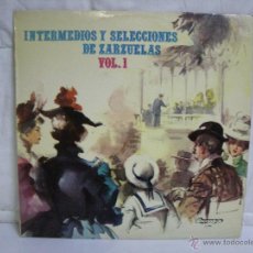 Discos de vinilo: INTERMEDIOS Y SELECCIONES DE ZARZUELAS (VOLUMEN 1) ** LP VINILO BANDA ACADEMIA MILITAR. Lote 53299000