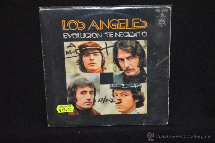 Discos de vinilo: LOS ANGELES - EVOLUCION / TE NECESITO - SINGLE - Foto 1