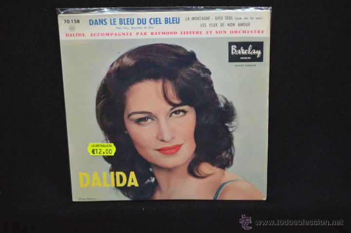 Discos de vinilo: DALIDA - DANS LE BLEU DU CIEL BLEU +3 - EP - Foto 1