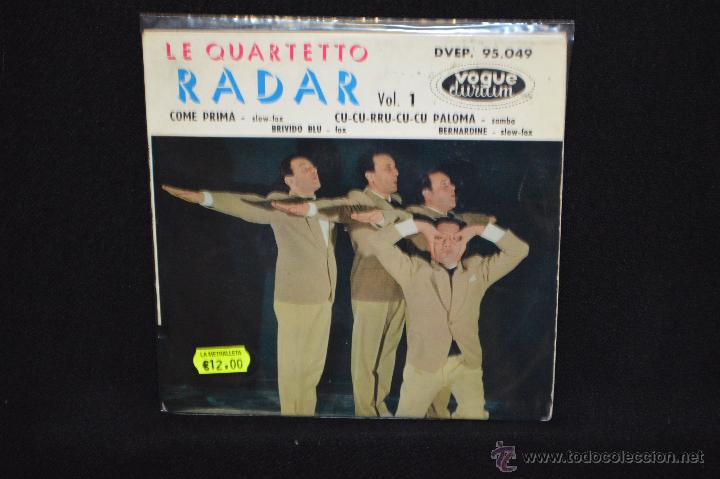 Disques de vinyle: QUARTETTO RADAR - COME PRIMA +3 - EP