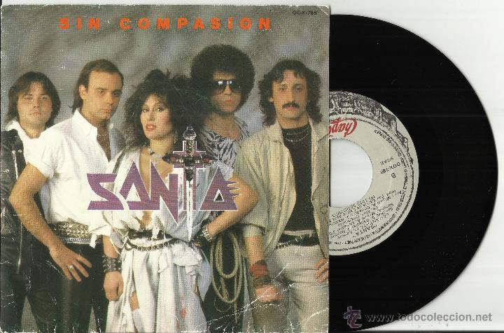 Discos de vinilo: SANTA SINGLE SIN COMPASION / LEVANTATE 1985-C - Foto 1