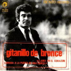 Discos de vinilo: GITANILLO DE BRONCE LLORABA A LA PUERTA DE UNA . Lote 53362049