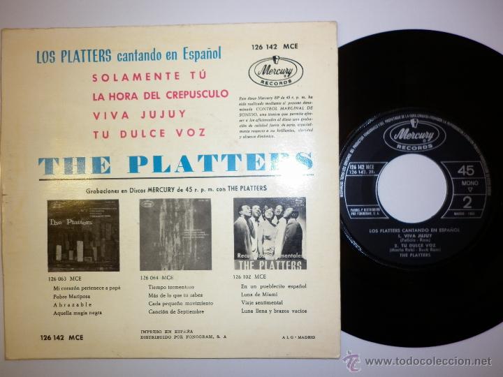 Discos de vinilo: THE PLATTERS - LOS PLATTERS CANTANDO EN ESPA&Ntilde;OL- EP - Foto 2