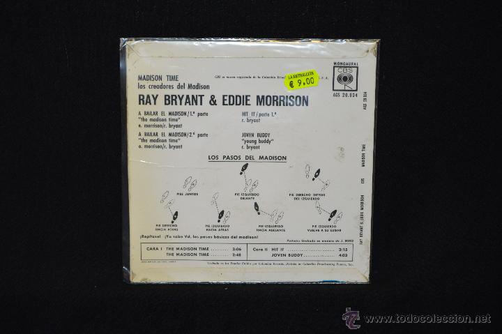 Discos de vinilo: RAY BRYANT & EDDIE MORRISON - MADISON TIME +3 - EP - Foto 2