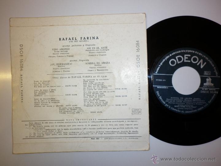 Discos de vinilo: RAFAEL FARINA - EP - Foto 2